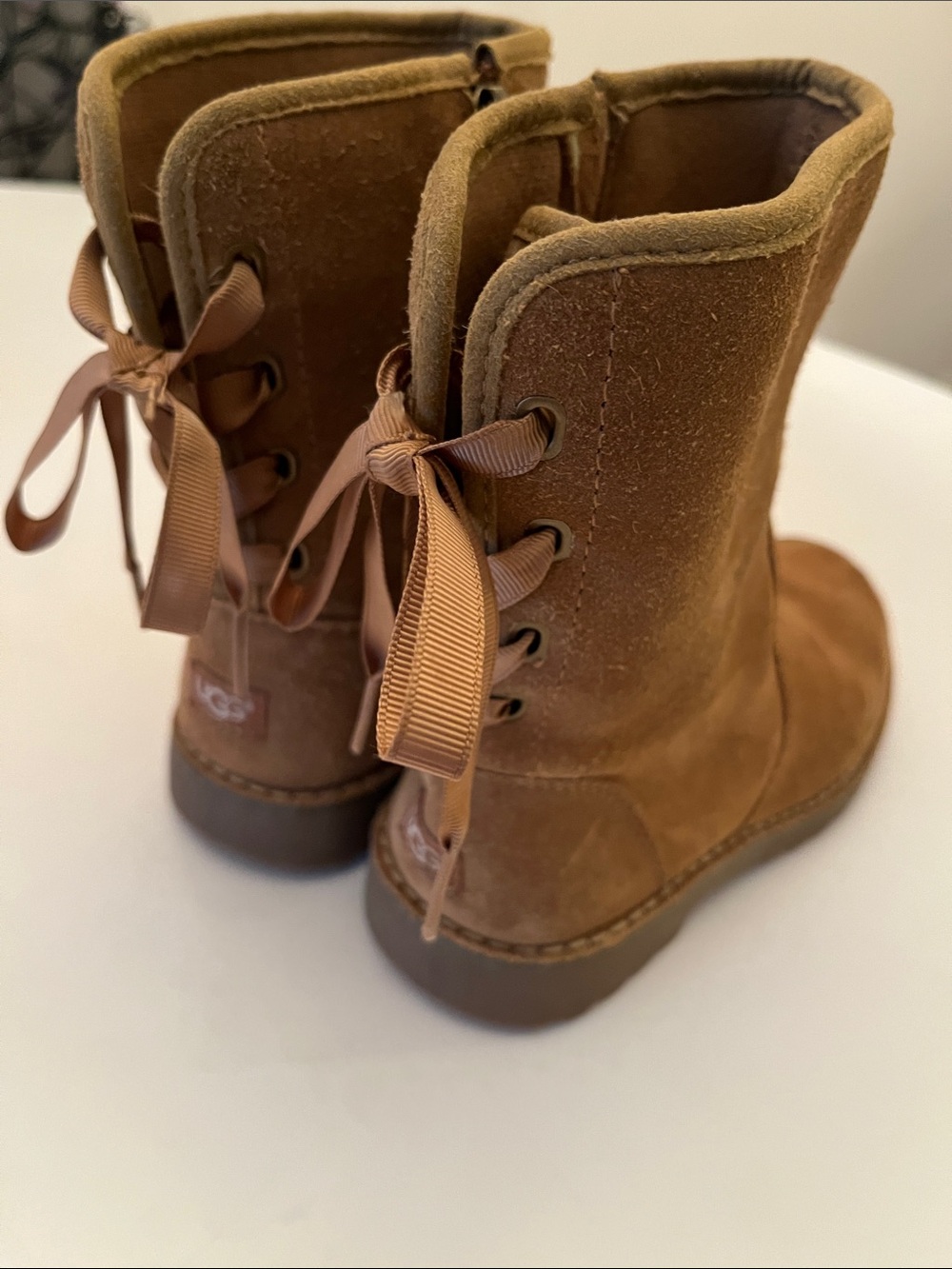 UGG Corene Suede Lace Back Boots, girls size 1